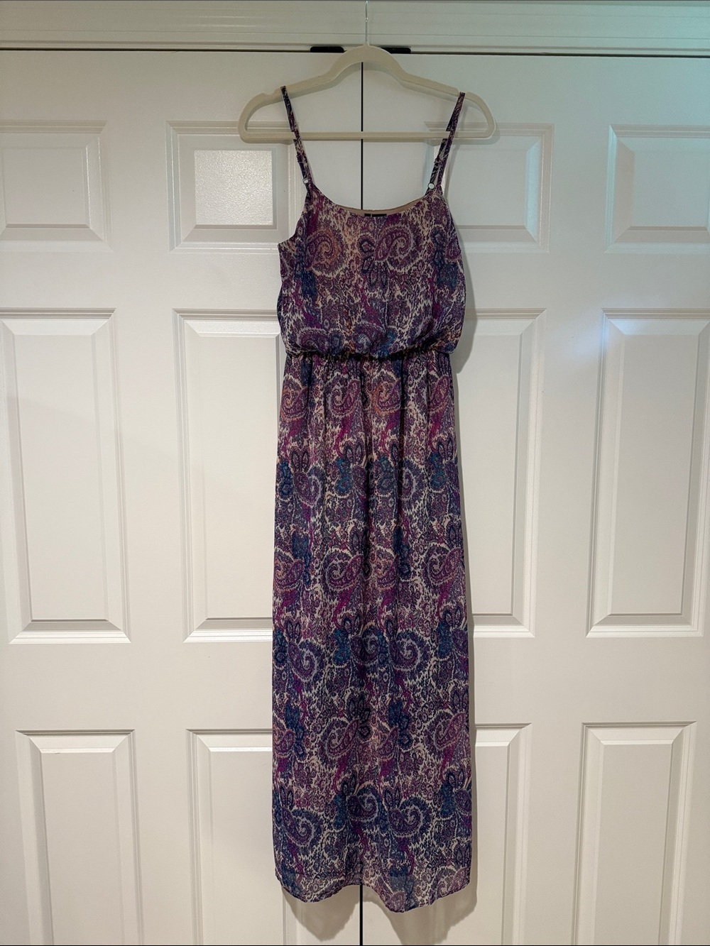 Fire Los Angeles Purple Paisley Sleeveless Maxi Dress